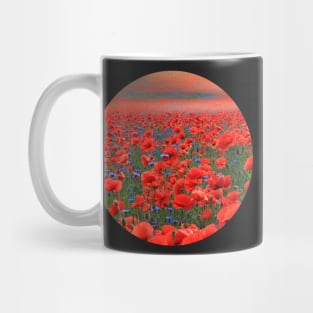 Red Poppies All Around Mug